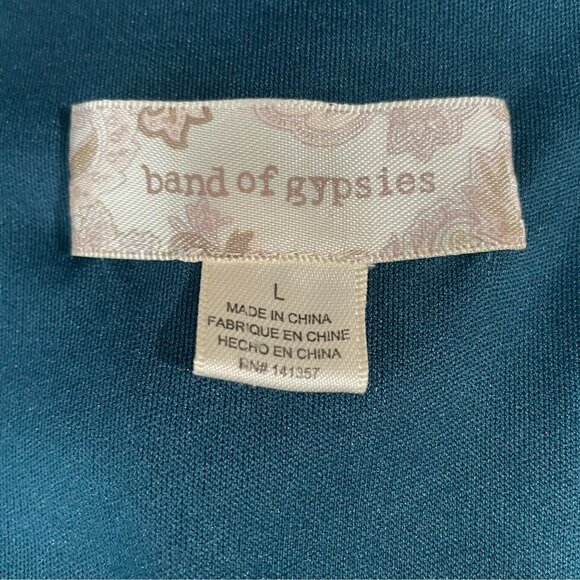 Band Of Gypsies Floral Bodysuit Large Boho Chic Festival Sheer Long Sleeve - Picture 3 of 10